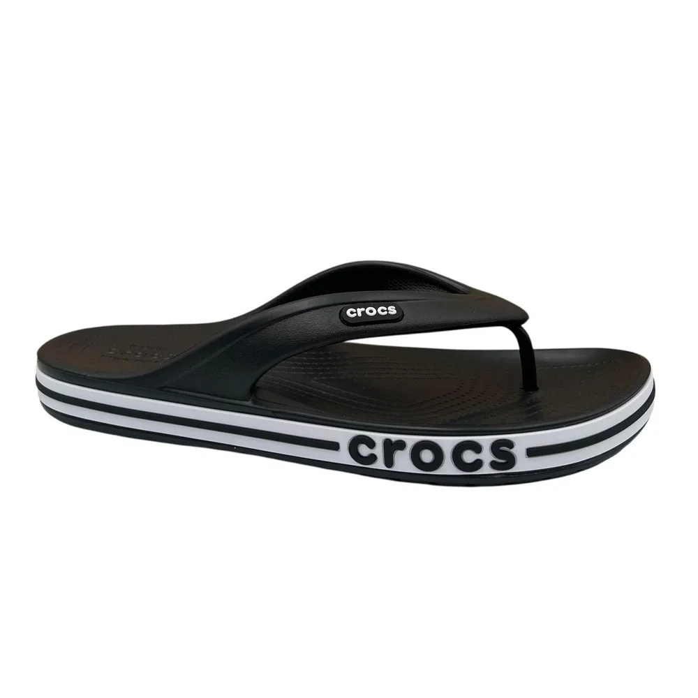 Crocs Bayaband Men's Flip Flop Sandals Size 7 Black Water‎ Friendly Lightweight